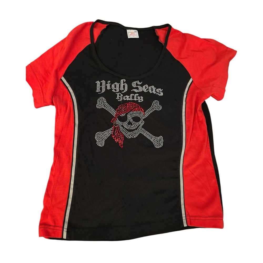 Pirate Tee - Black and Red